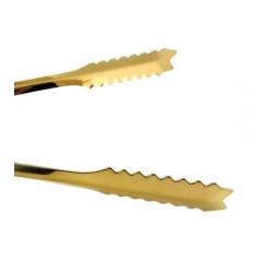 Pegador 15cm Para Gelo De Aço Inox Dourado